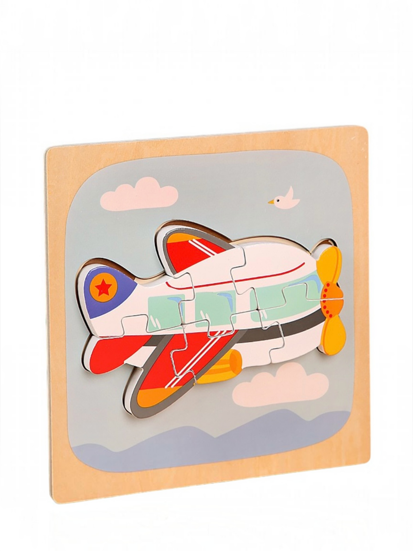 Puzzle Montessori din Lemn pentru Copii, Flippy, 3D, 0-3 Ani - 3 Modele