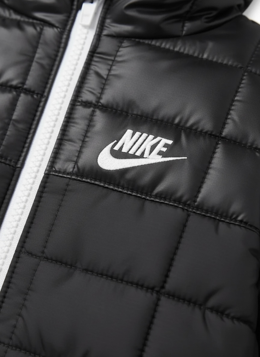 Combinezon Nike negru matlasat pentru bebeluși