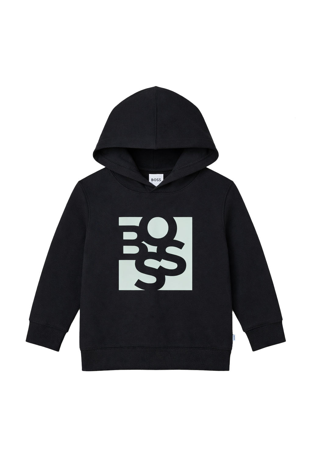 Hanorac Negru BOSS baieti – Logo Grafic Modern