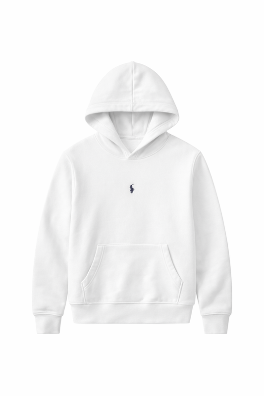 Hanorac Copii Polo Ralph Lauren Alb cu Logo Brodat