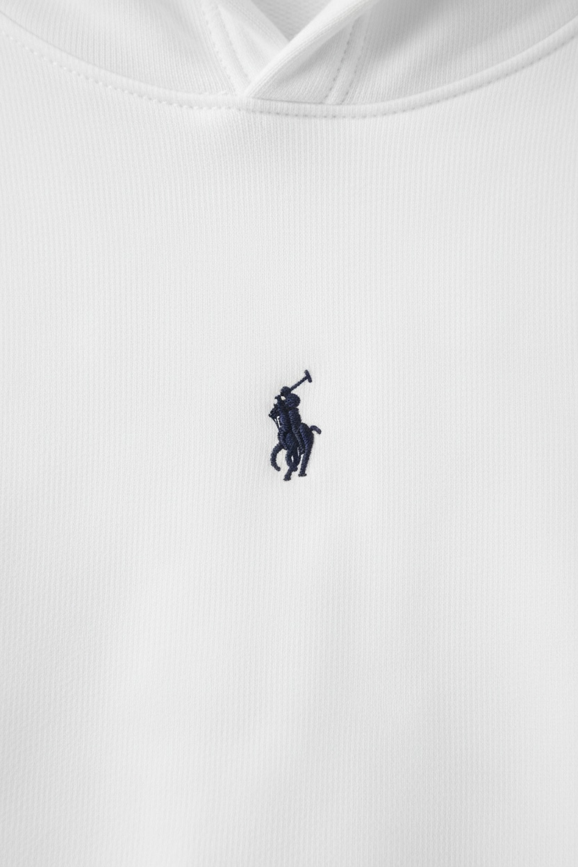 Hanorac Copii Polo Ralph Lauren Alb cu Logo Brodat