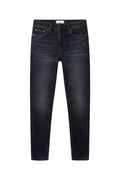 Blugi Skinny Fit Copii Calvin Klein Jeans – Denim Gri Închis cu Aspect Prespălat