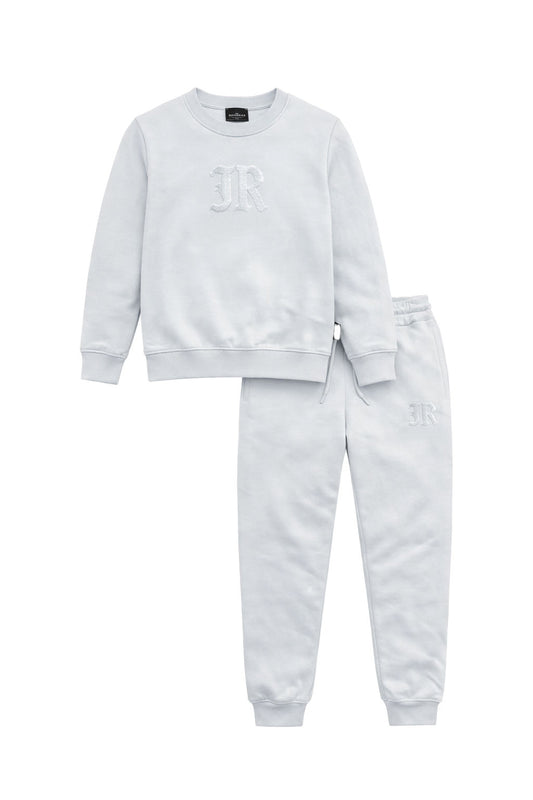 Set Trening Copii John Richmond – Bleu Deschis, Logo JR Brodat