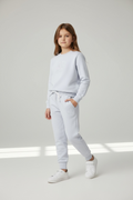 Set Trening Copii John Richmond – Bleu Deschis, Logo JR Brodat