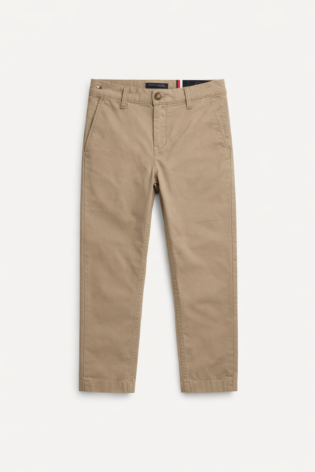 Pantaloni Chino Copii Tommy Hilfiger – Bej Classic, Croială Flexibilă