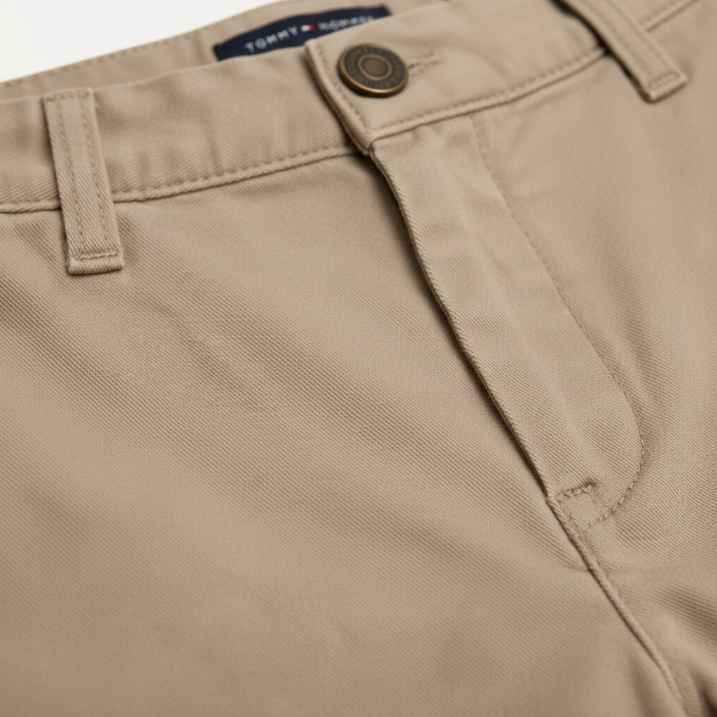 Pantaloni Chino Copii Tommy Hilfiger – Bej Classic, Croială Flexibilă