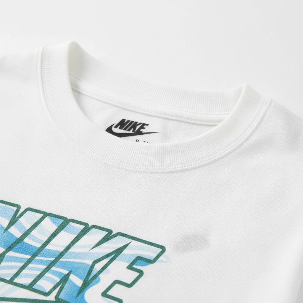 Tricou Copii Nike Sportswear – Alb, Logo Grafic Valuri