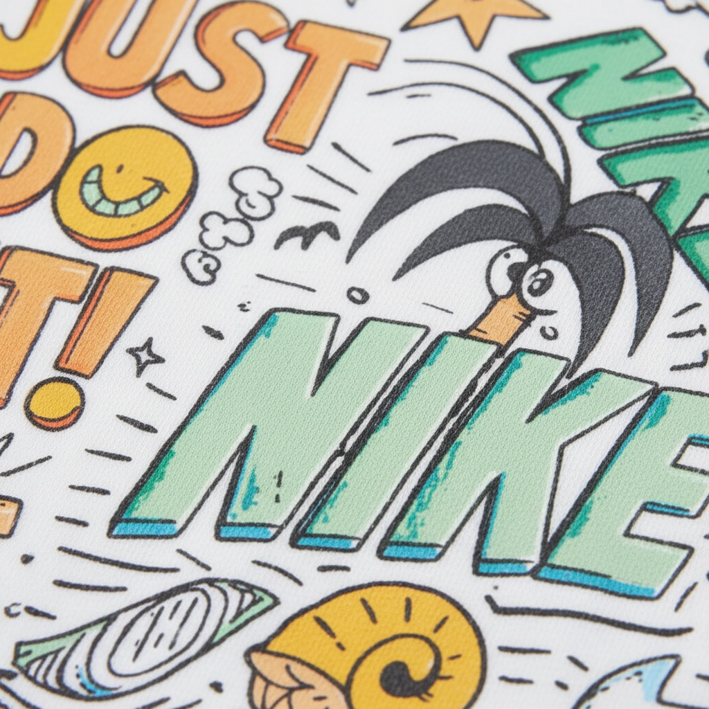 Tricou Copii Nike "Just Do It" – Alb, Design Creativ