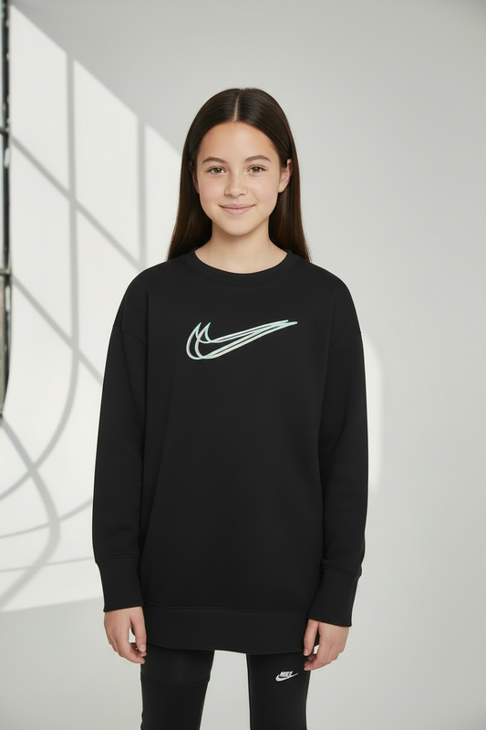 Bluză Trening Copii Nike Sportswear – Croială Lungă, Negru