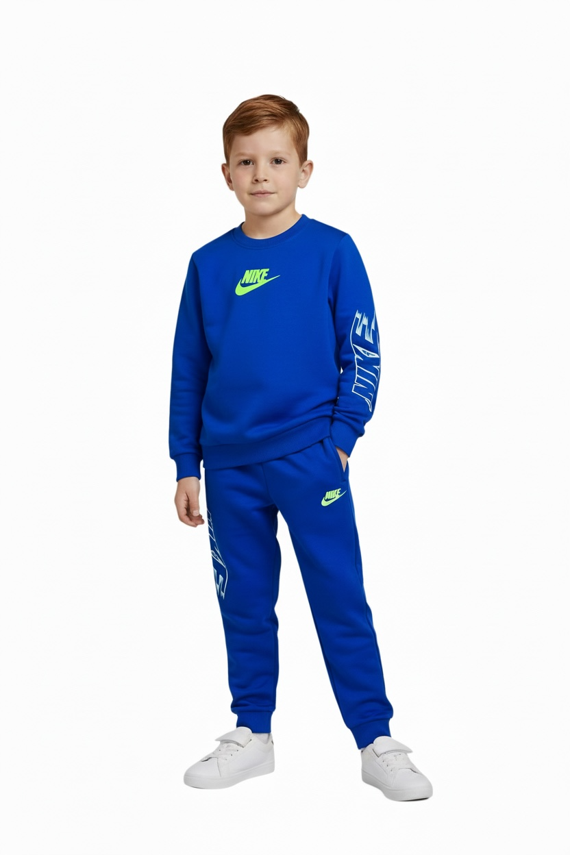Set Trening Copii Nike Sportswear – Albastru Royal, Logo Grafic