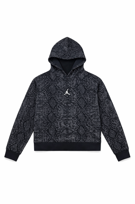 Hanorac Jordan Essentials Oversized, Print Snake Skin Gri/Negru