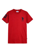 Tricou Kids U.S. Polo Assn., Roșu – Design Iconic cu Logo Brodat