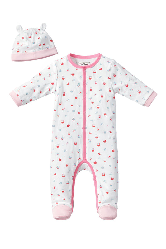 Set Bebeluși Marc Jacobs, Salopetă și Căciulă cu Urechiușe
