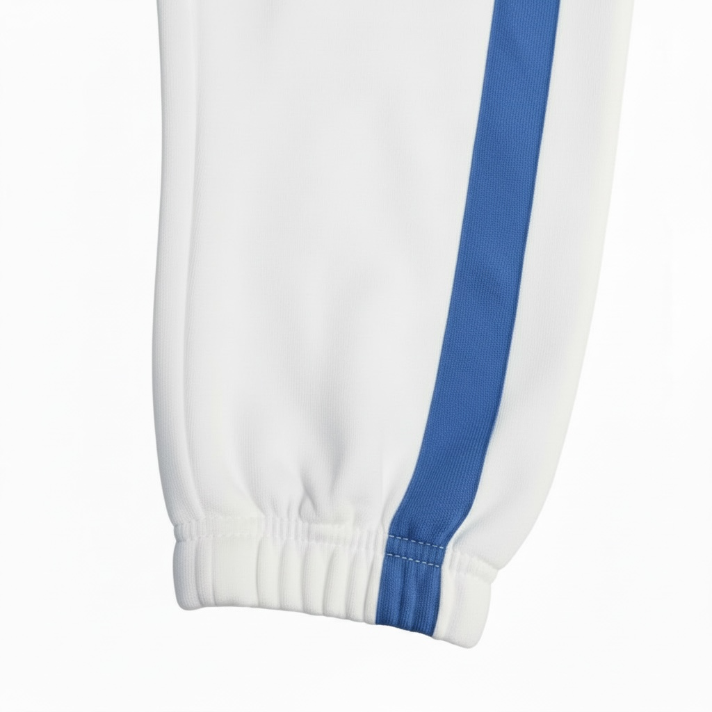 Pantaloni Trening Polo Ralph Lauren, Albi – Design Sportiv cu Bandă Laterală și Patch-uri RL