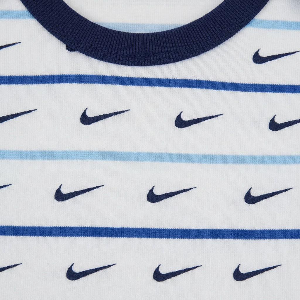 Set 3 Body-uri Nike Bebeluși, Mânecă Lungă – Bumbac, Design Sportiv Alb/Negru/Albastru