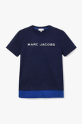Tricou Marc Jacobs Băieți, Navy – Design Double Layer