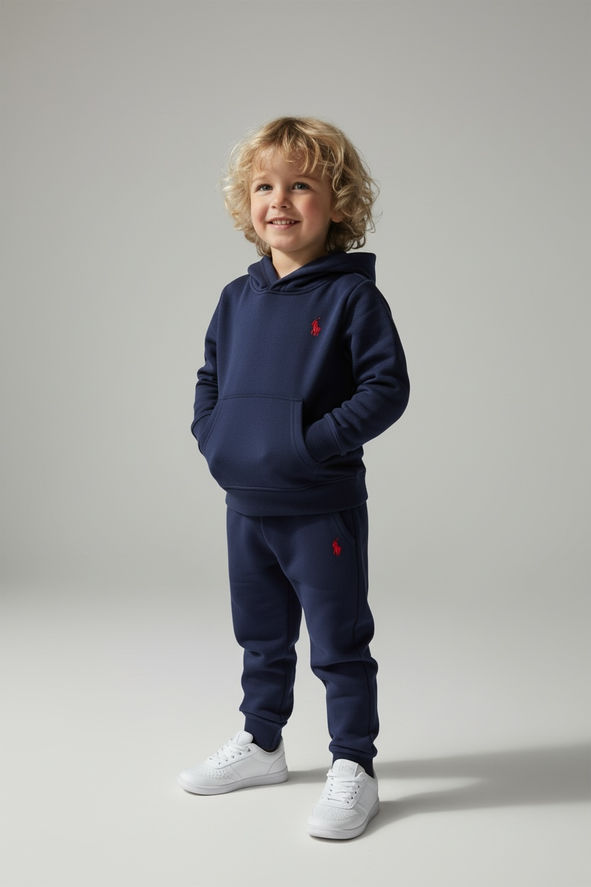 Set Trening Copii U.S. Polo Assn. – Bleumarin, Bumbac Confortabil, Stil Sport-Elegant