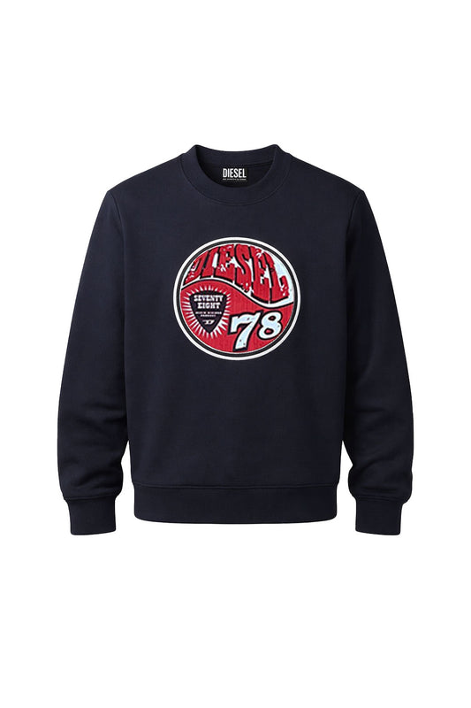 Bluză Sport Copii Diesel – Bleumarin, Logo Grafic „Diesel 78”
