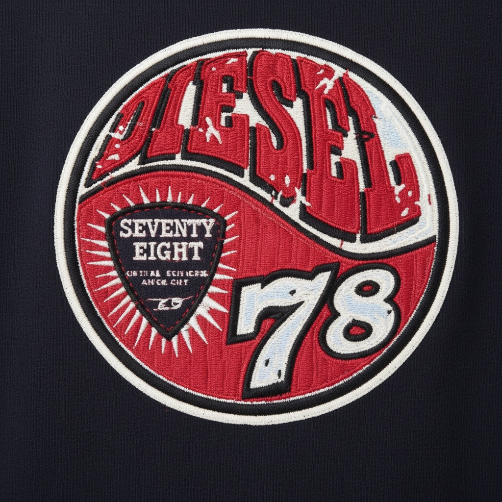 Bluză Sport Copii Diesel – Bleumarin, Logo Grafic „Diesel 78”