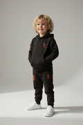 Set Trening Copii U.S. Polo Assn. – Negru, Detalii Roșii, Stil Sport-Elegant Premium