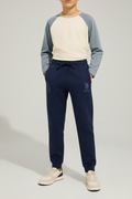 Pantaloni Sport Băieți U.S. Polo Assn. Bleumarin cu Logo Brodat și Cifra 3