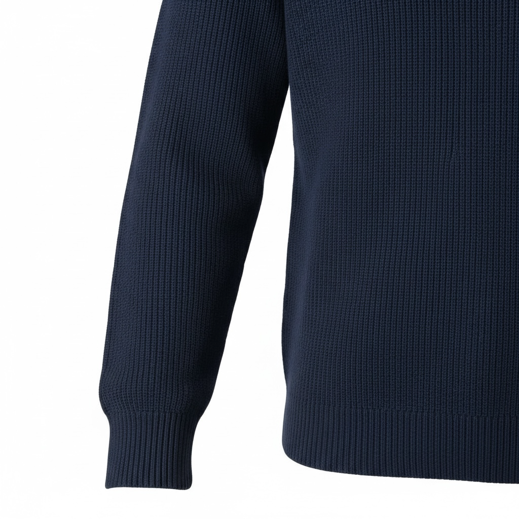 Pulover bleumarin băieți Tommy Hilfiger, tricot reiat - Logo brodat, fit confortabil