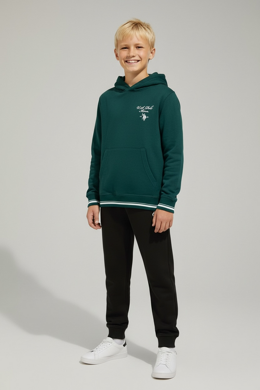 Hanorac Copii U.S. Polo Assn. Verde Forest – Hoodie Varsity
