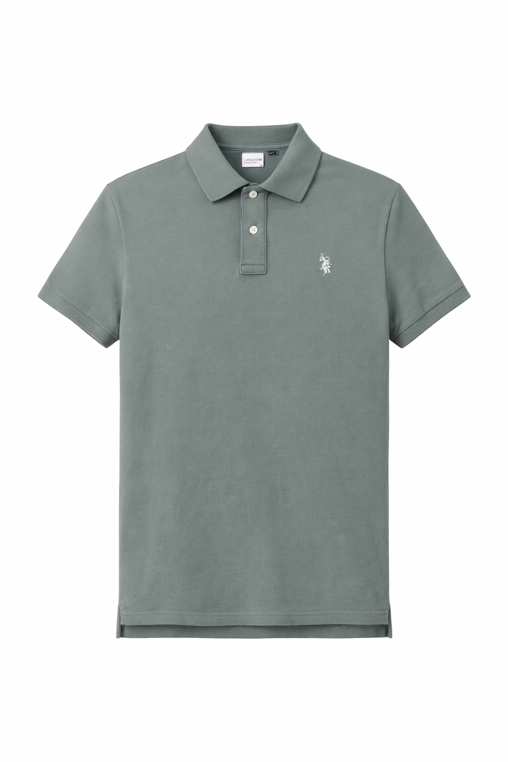 Tricou Polo Copii U.S. Polo Assn. Verde Salvie – Tricou cu Logo Alb Brodat