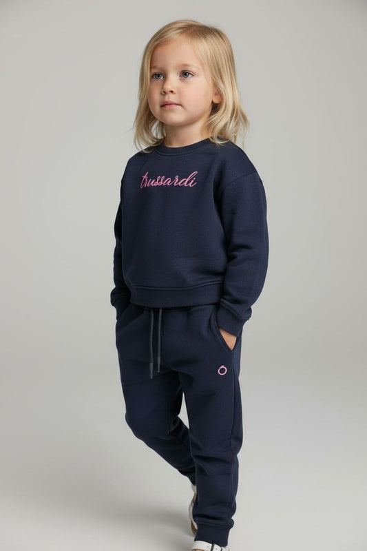 Set Trening Bleumarin Fetițe Trussardi – Eleganță Casual și Confort Premium