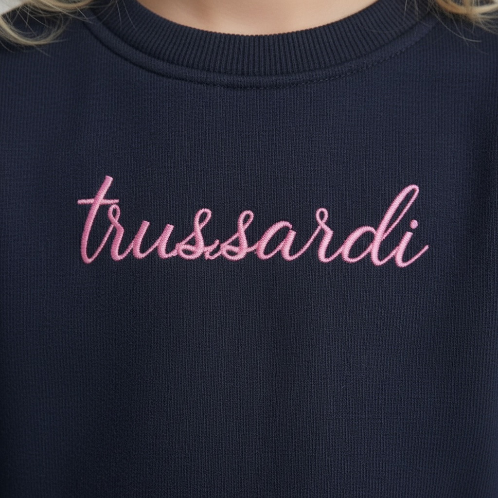 Set Trening Bleumarin Fetițe Trussardi – Eleganță Casual și Confort Premium