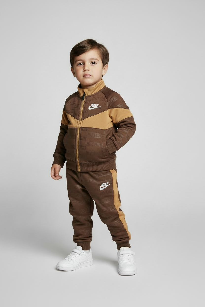 Set Trening Maro Copii Nike – Design Sportiv cu Detalii Aurii