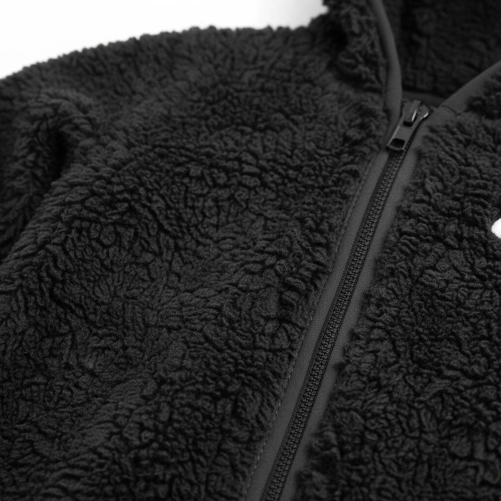 Combinezon plușat Nike bebeluși, model "Ursuleț" cu glugă, negru