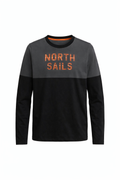 Bluză Trening North Sails Băieți – Design Color-Block Gri și Negru cu Logo Portocaliu