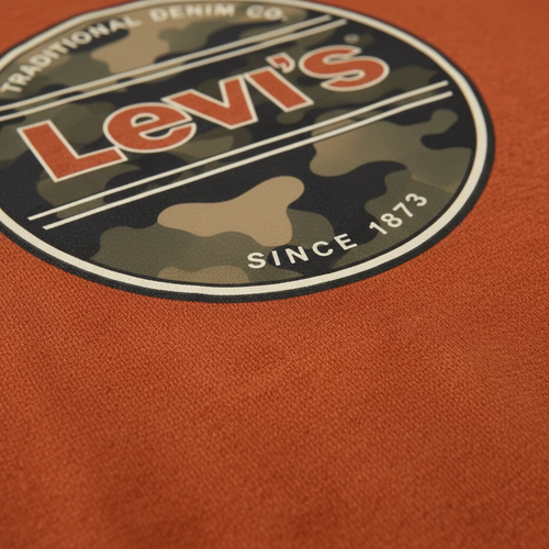 Bluză Levi's Kids Portocalie – Cu Mânecă Lungă - Logo Camuflaj pentru Băieți
