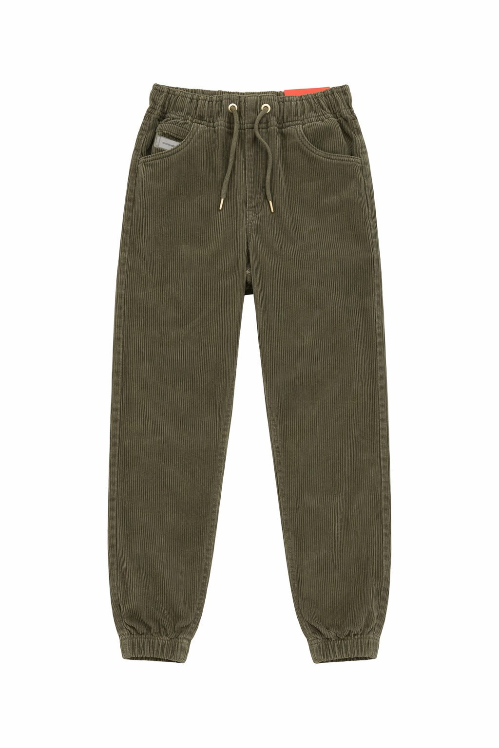 Pantaloni Diesel Reiat Băieți - Verde Kaki, Talie Elastică cu Șnur