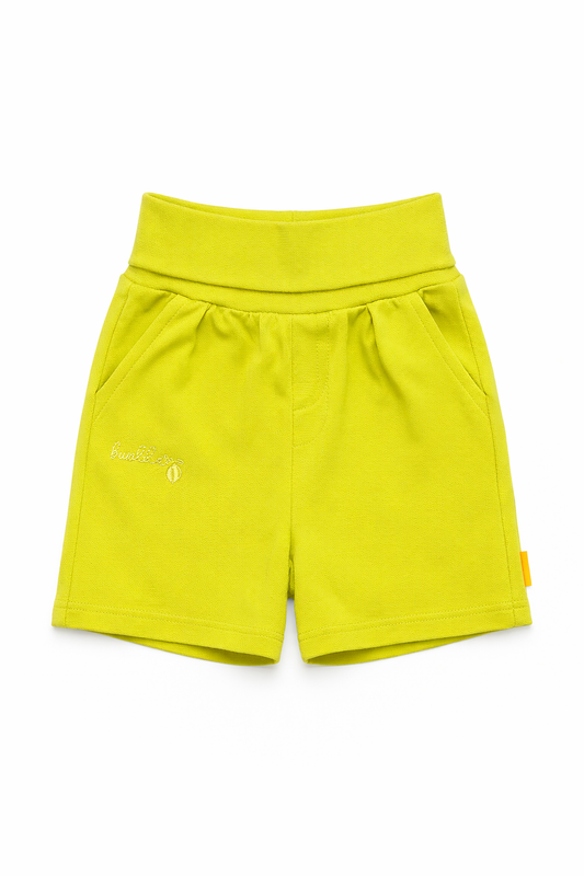 Pantaloni Scurți Steiff Copii - Galben Neon, Talie Înaltă