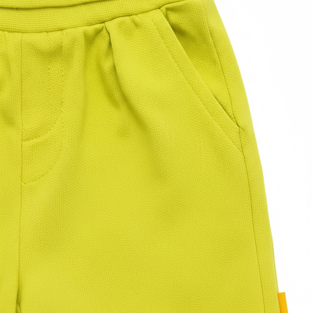 Pantaloni Scurți Steiff Copii - Galben Neon, Talie Înaltă