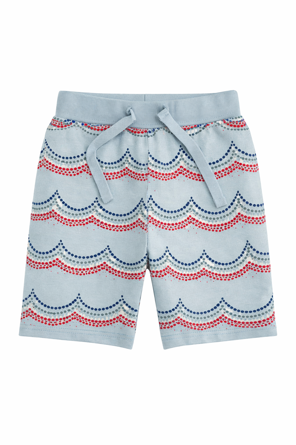 Pantaloni Scurți Noa Noa Miniature - Bleu cu Imprimeu Valuri