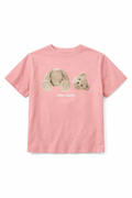 Tricou Palm Angels Kids - Roz Pastel, Grafică "Kill The Bear"