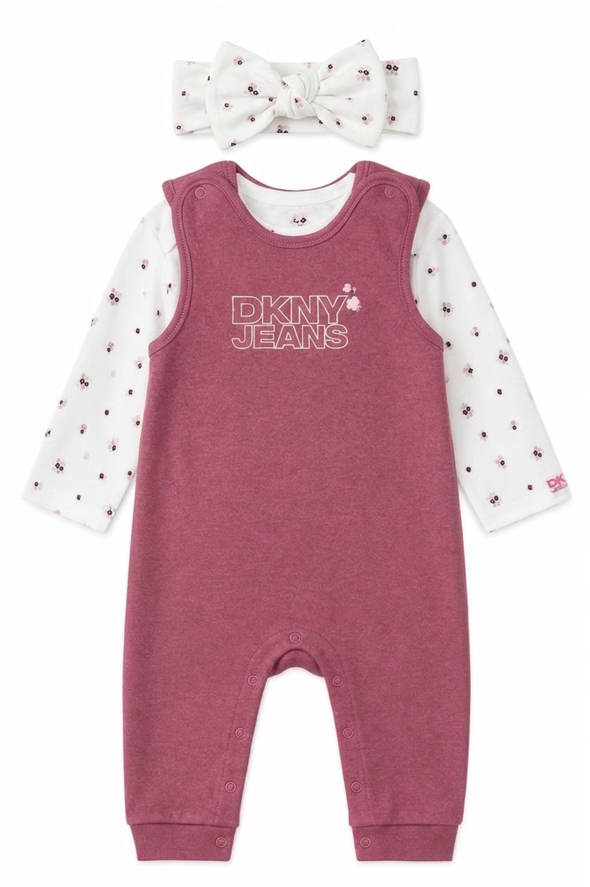 Set 3 piese DKNY salopeta, bluza si bentita
