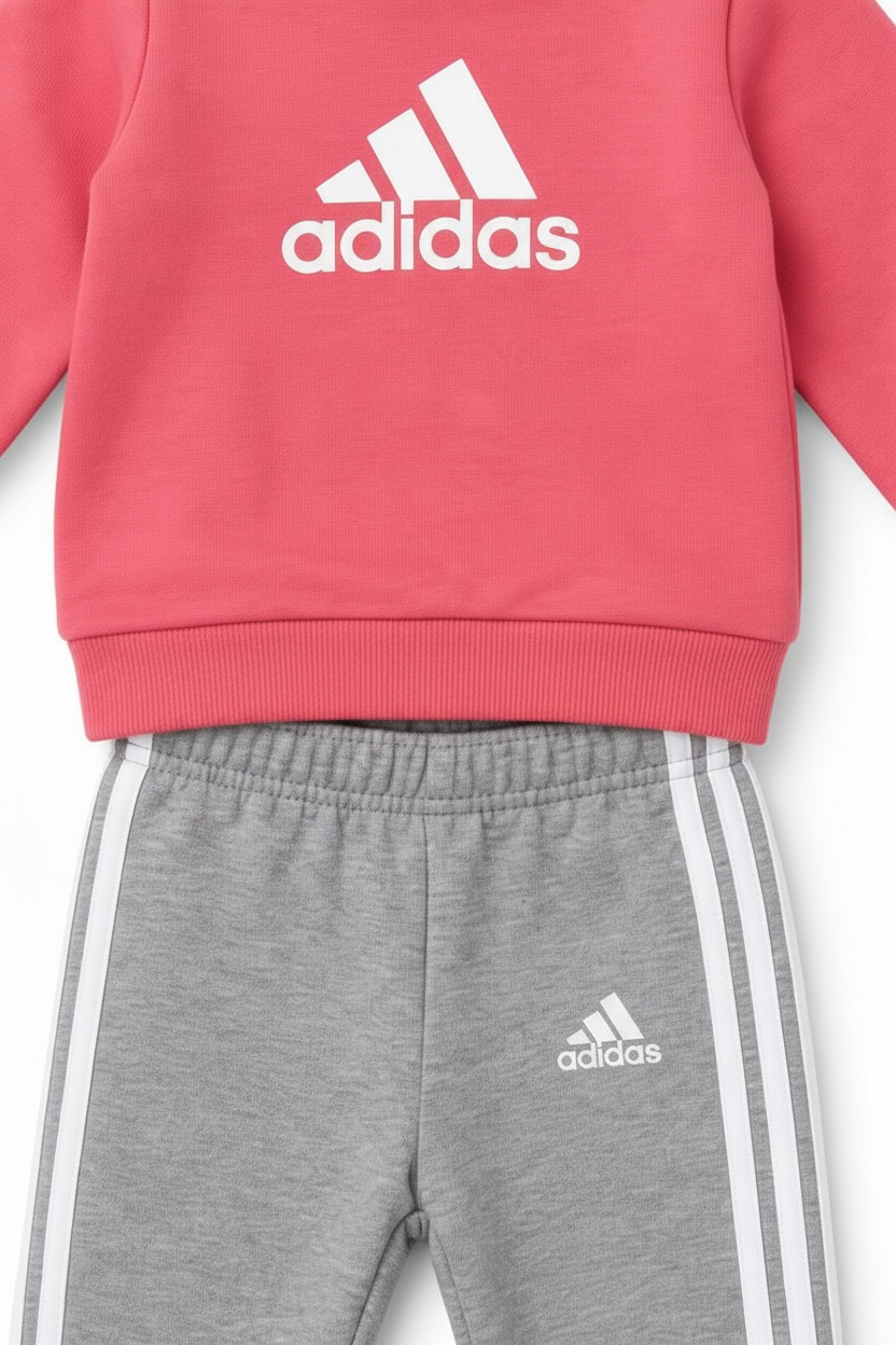 Trening Adidas - bluza corai si pantaloni cu dungi laterale
