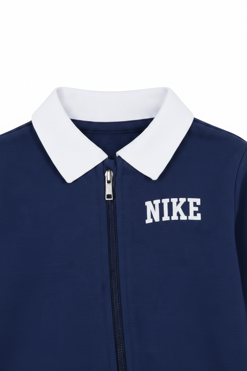 Salopetă Bebe Nike, Stil Rugby cu Guler, Închidere cu Fermoar Asimetric