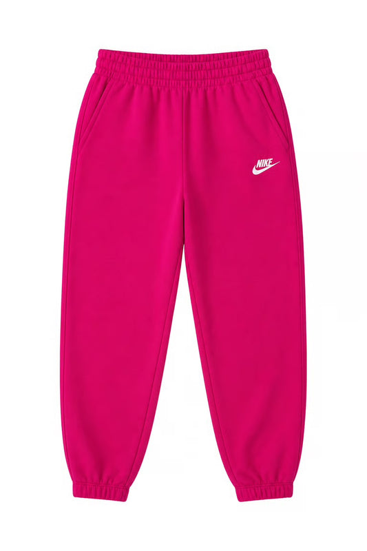 Pantaloni sport Nike roz cu logo imprimat