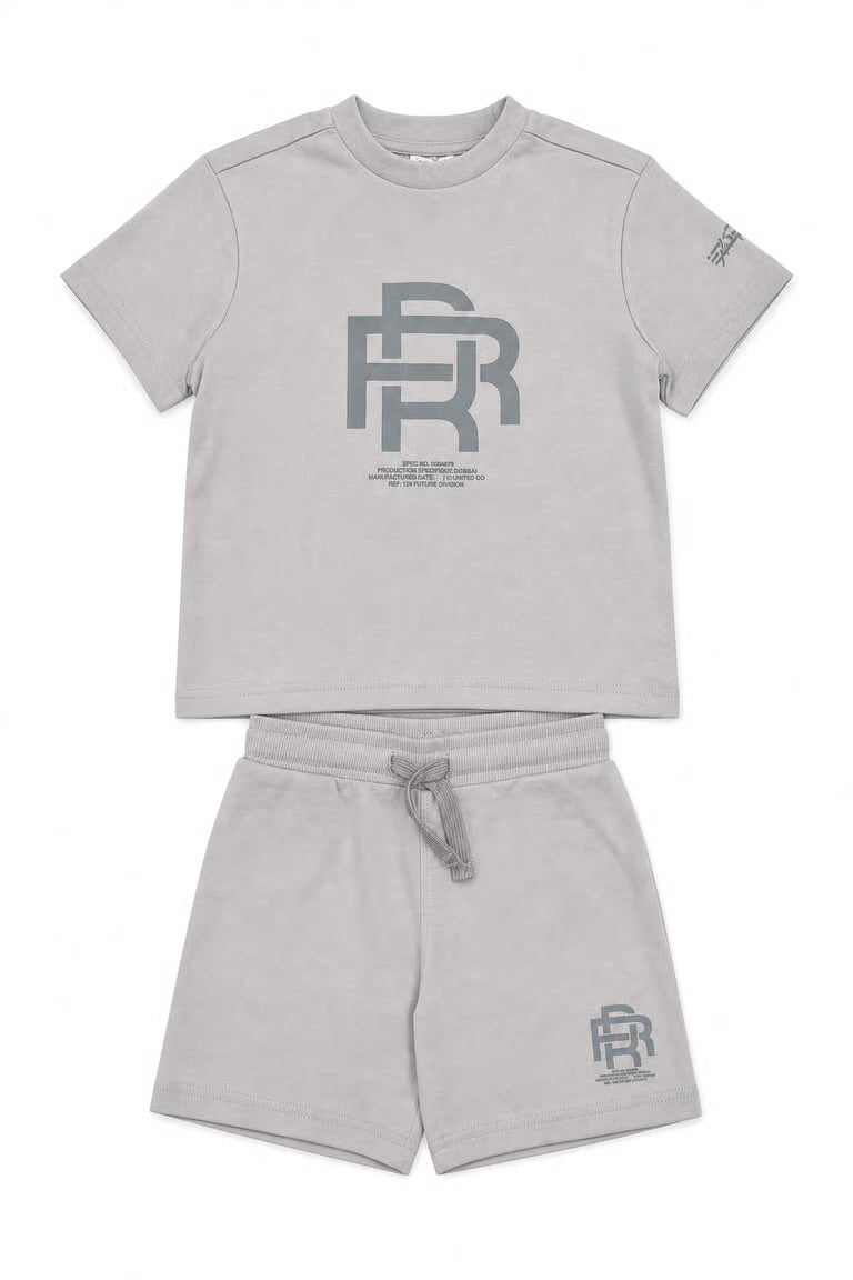 Set 2 piese de vara River Island cu tricou si pantaloni scurti