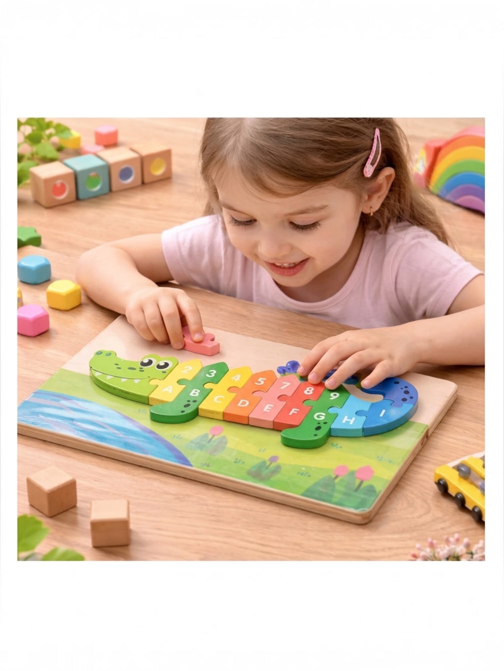Puzzle din Lemn| Joc Educațional de Potrivire