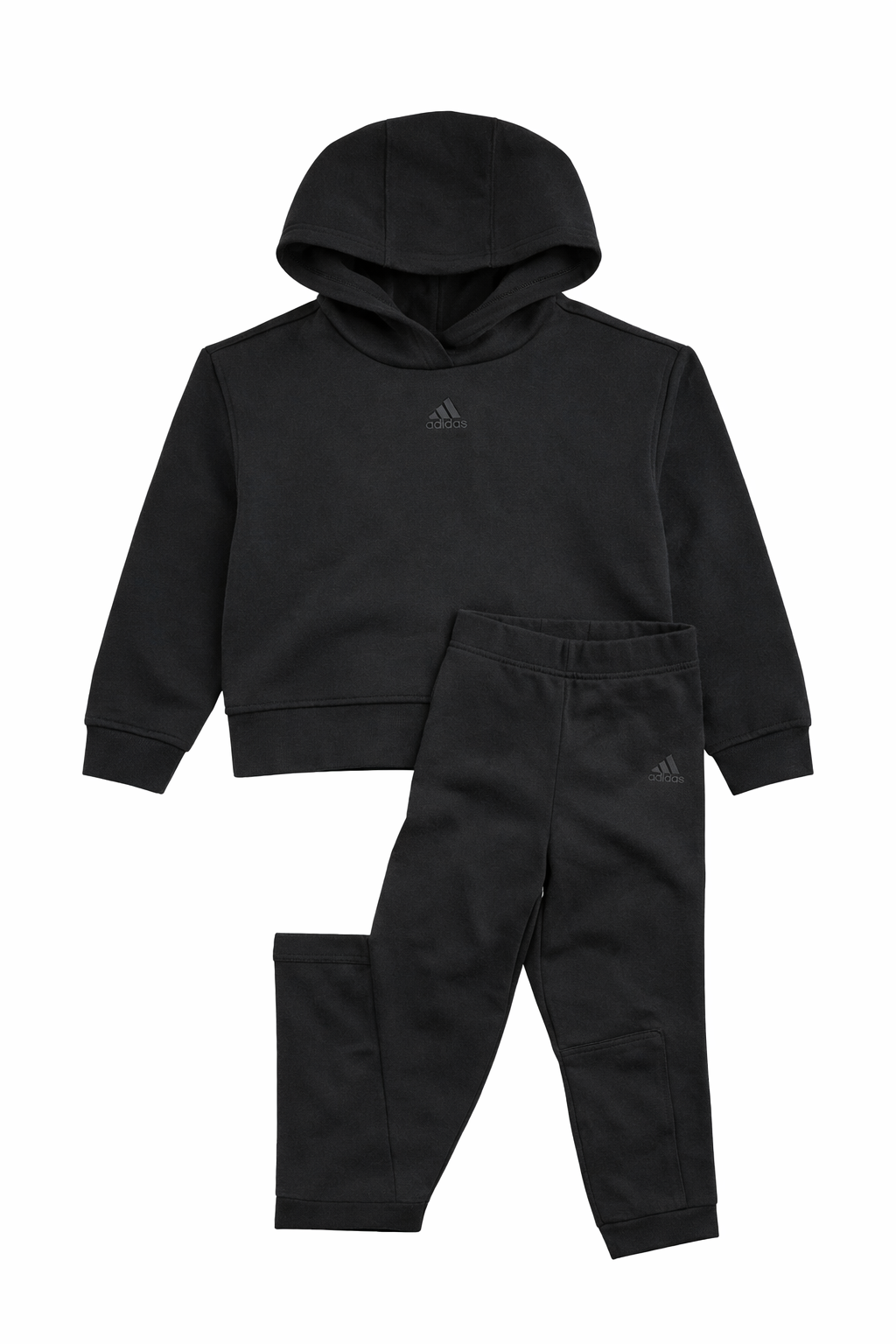 Trening copii Adidas negru, hanorac si colanți sport