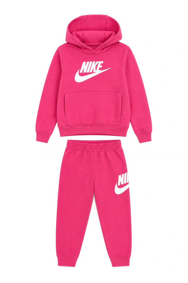 Trening Nike cu logo central- roz si alb
