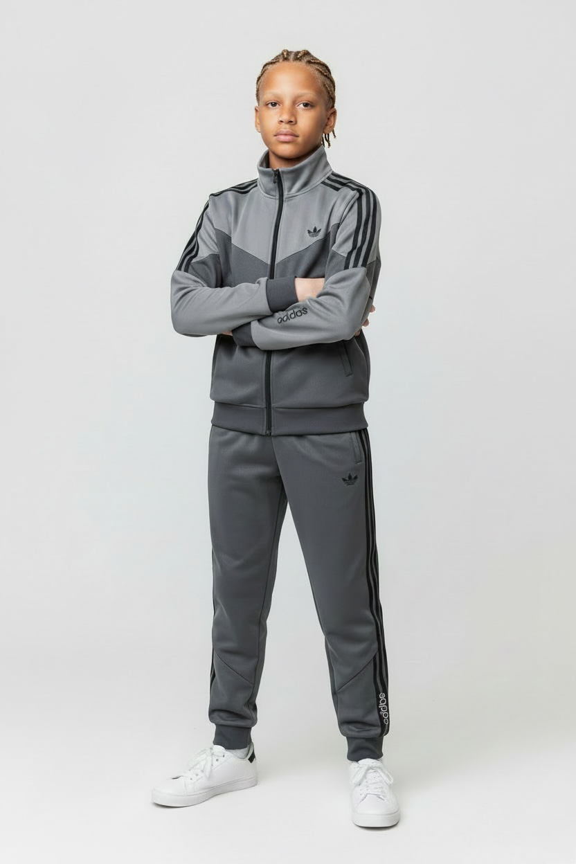 Trening Adidas sport copii - Gri cu detalii negre