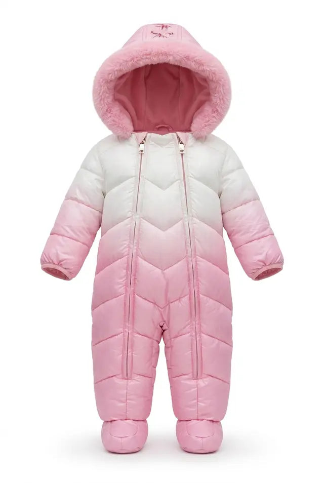 Combinezon DKNY in degrade roz cu detalii albe