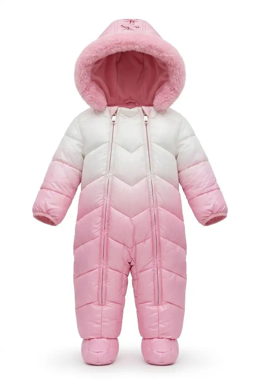 Combinezon DKNY in degrade roz cu detalii albe